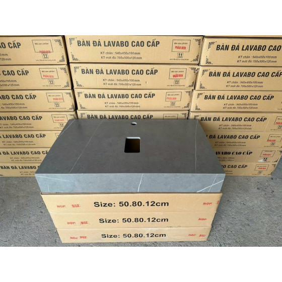 bàn đá hộp xám cx