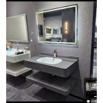 Bàn đá 2T bo góc xám