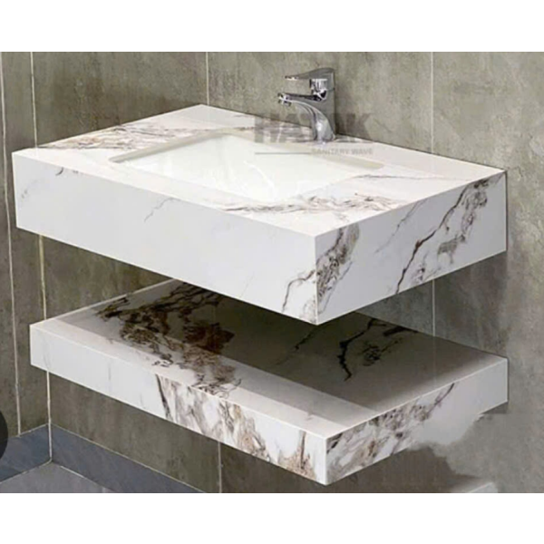 Bàn đá 2 tầng vân nâu