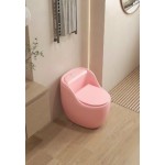 Bồn cầu bệt trứng hồng nắp bằng