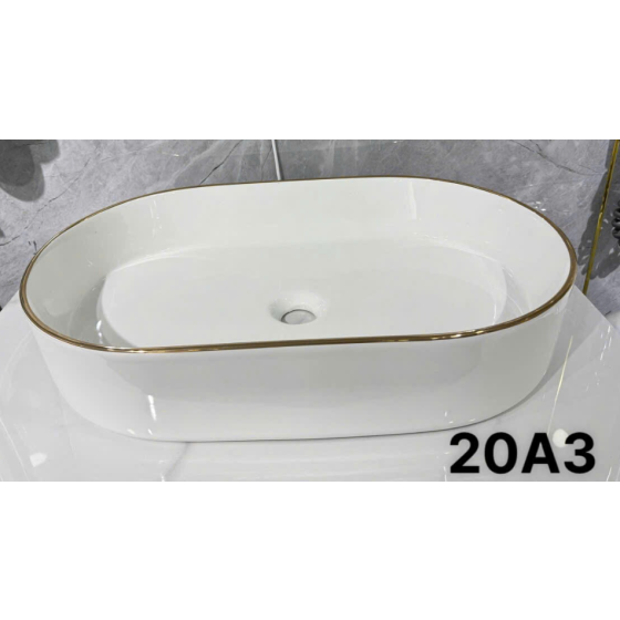 lavabo chữ nhật mạ vàng