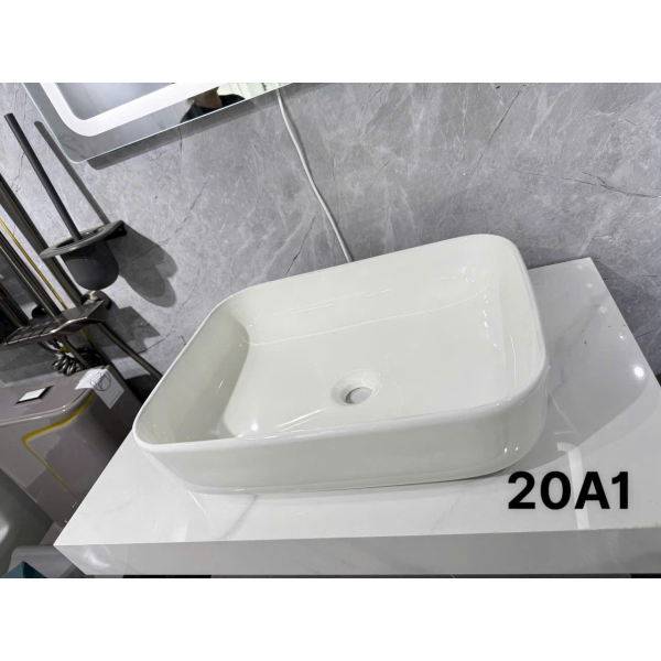 lavabo vuông trắng 20A1