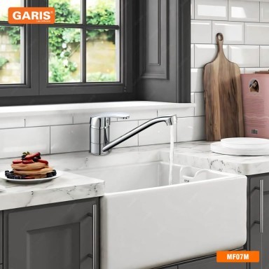 Vòi chậu rửa bát cao cấp cổ thấp GF7M nóng lạnh