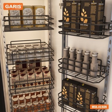 Tủ đồ khô 6 tầng, rổ nan oval, cánh mở GSN645