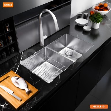 Chậu rửa bát 2 hố cân âm bàn đá GSU2180