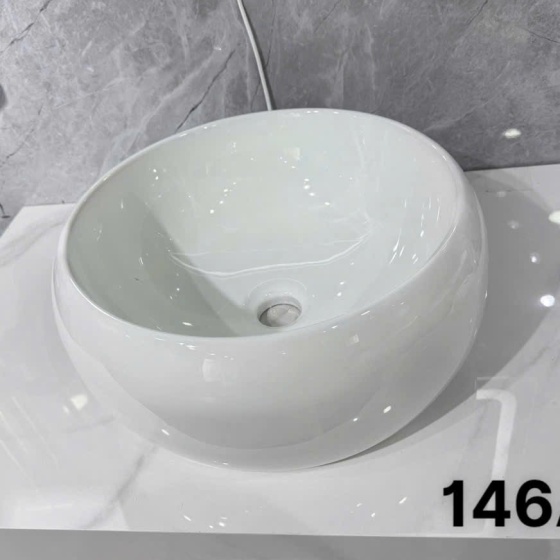 lavabo tròn trắng A1