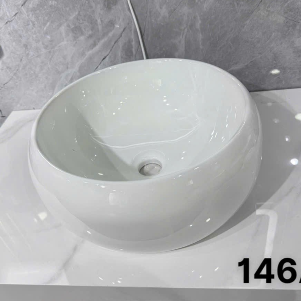 lavabo tròn trắng A1