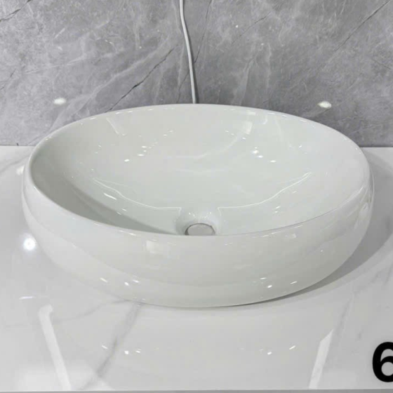 lavabo tròn trắng 609