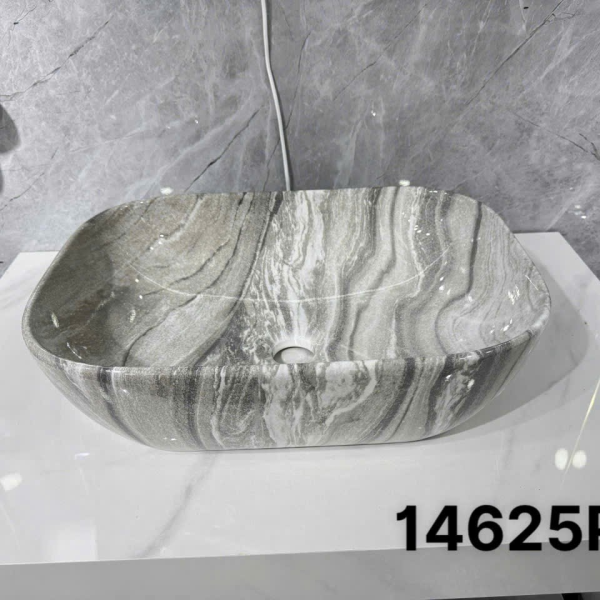 lavabo vân đá xám