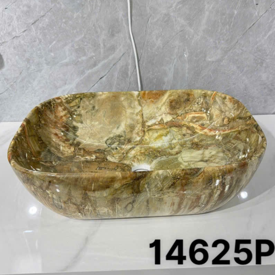 lavabo vân đá vàng