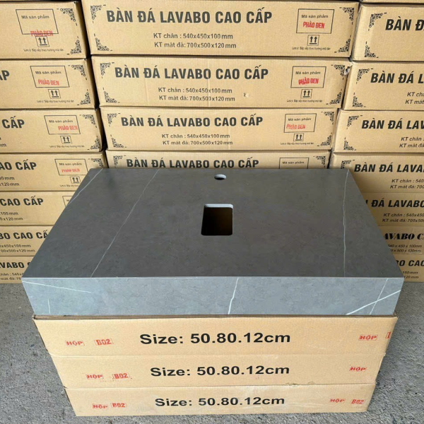 bàn đá hộp xám cx