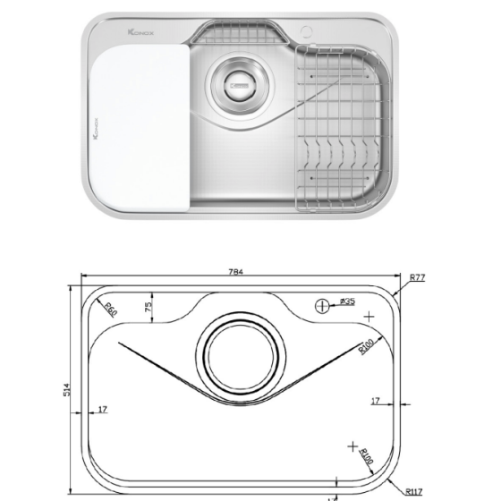 Chậu rửa bát cao cấp Tari 7851SR
