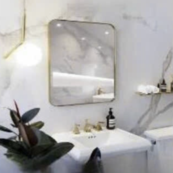 Gương thường khung vàng 50x70